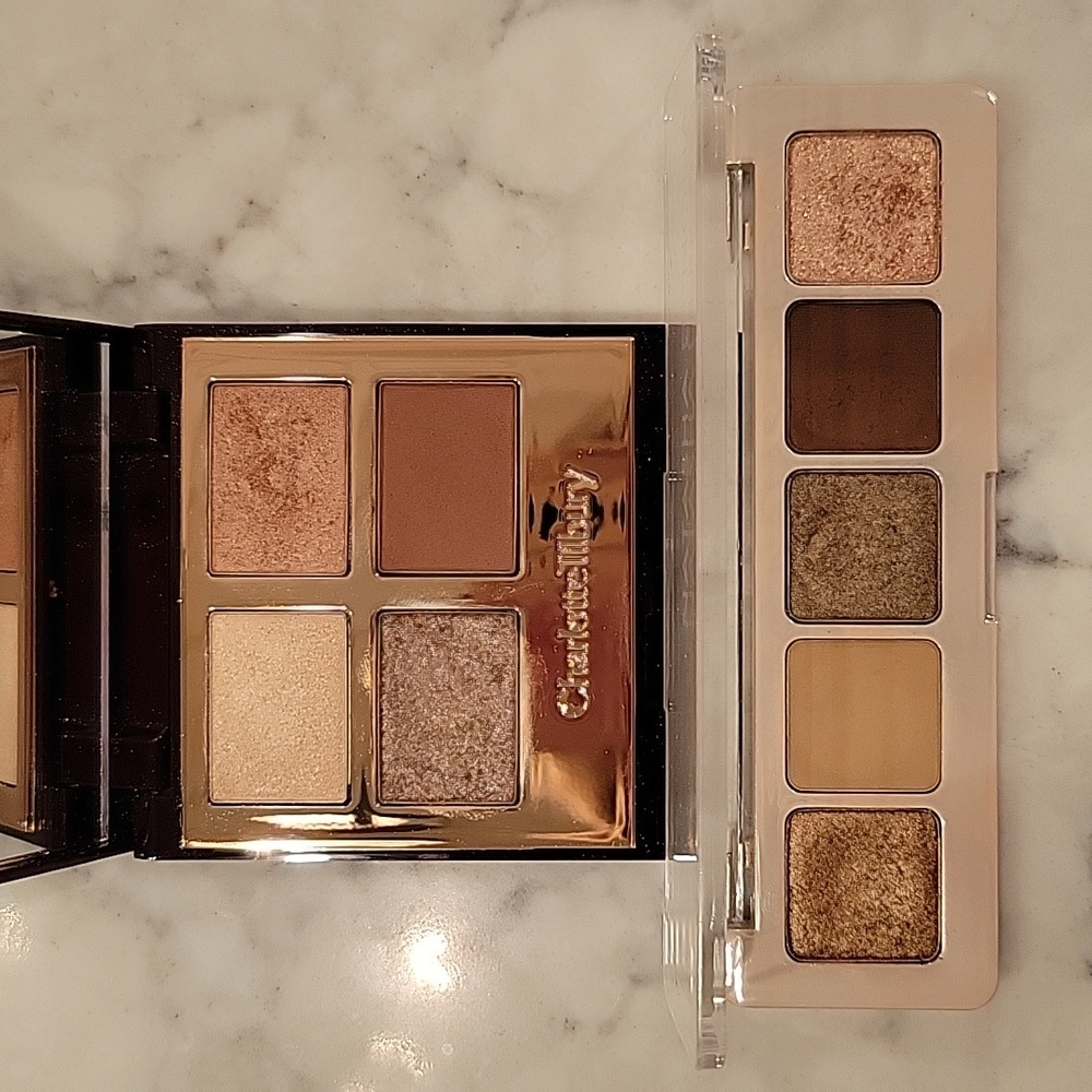 Charlotte Tilbury Exaggereyes and Natasha Denona Mini Glam Eyeshadow palettes